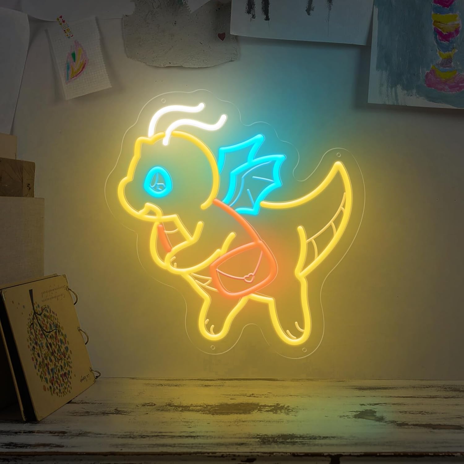 Kids Outdoor Gift Ideas - Lampu Neon Dinosaurus Lucu yang Dapat