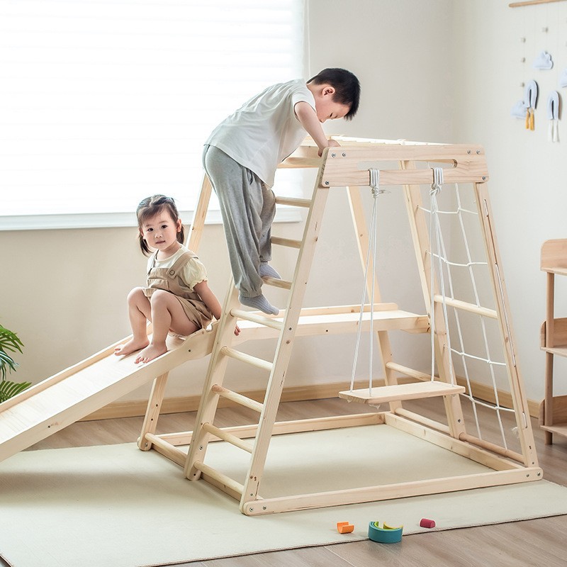 Kids Outdoor Jungle Gym With Slide - Kombinasi Permainan Panjat Anak Jungle Gym