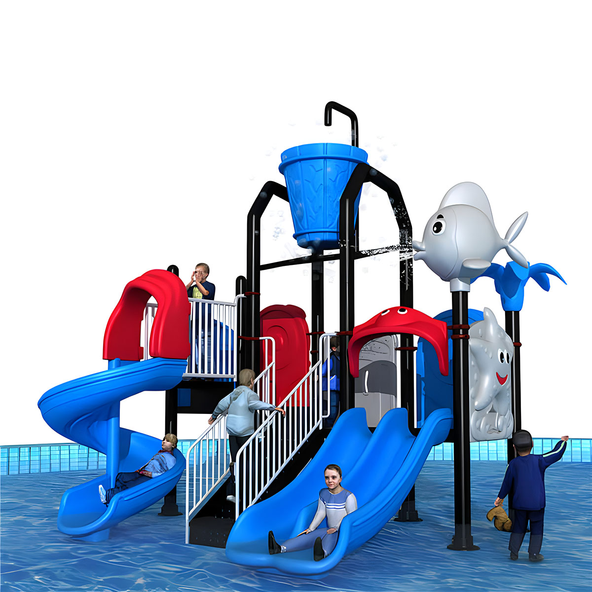 Kids Outdoor Adventure Park - Perosotan Air Komersial untuk Anak-Anak, Taman