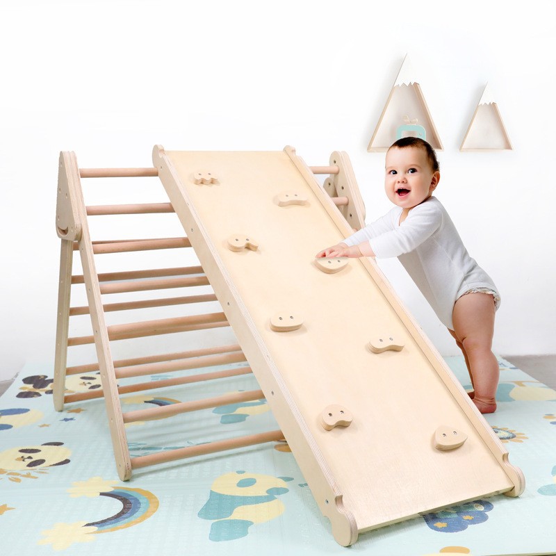 Kids Outdoor Jungle Gym With Slide - Perlengkapan Bermain Anak Jungle Gym Kayu