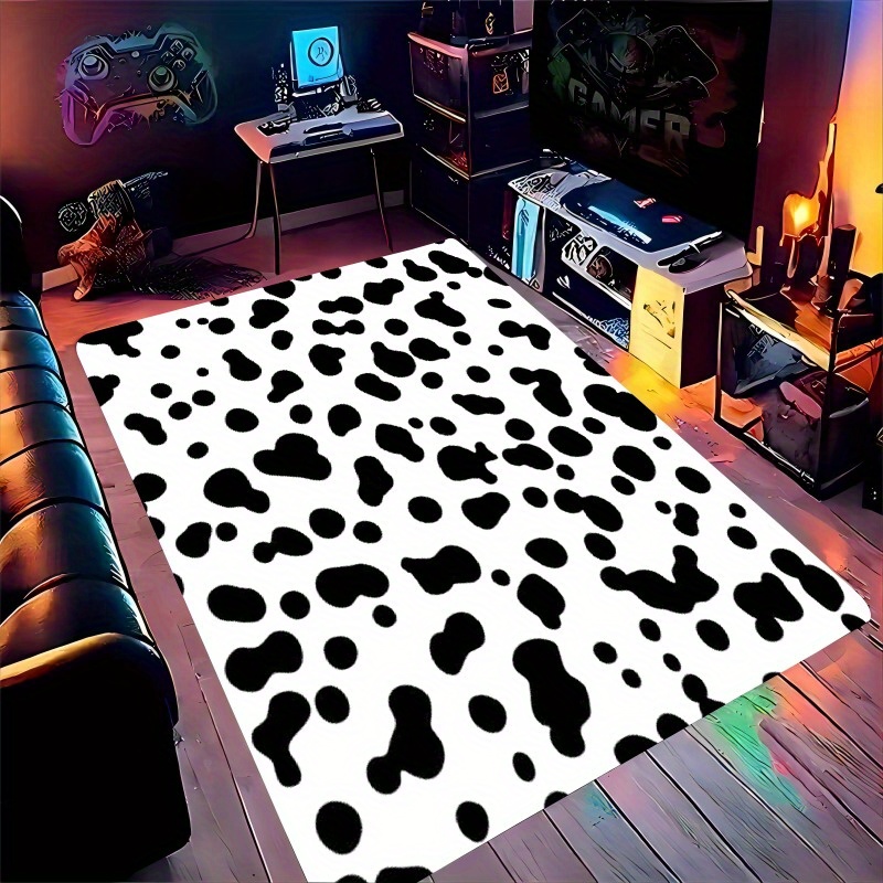 Kids Outdoor Zone - Karpet Flanel Motif Sapi Hitam Putih