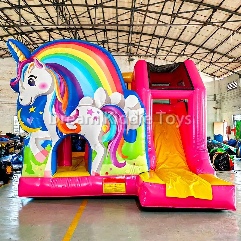 Kids Outdoor Adventure Park - Istana Balon PVC Unicorn Pelangi, Taman