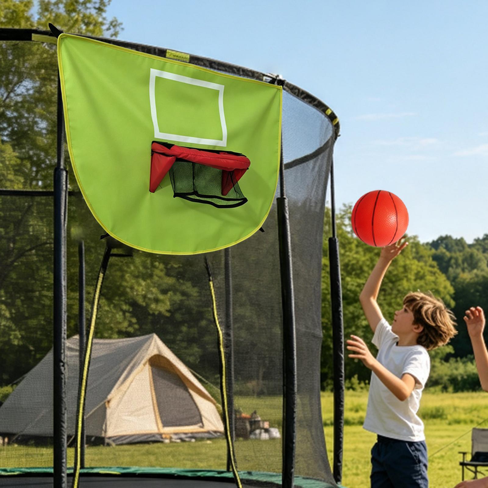 Kids Indoor Outdoor Trampoline - Ring Basket Trampolin dengan Pompa 3