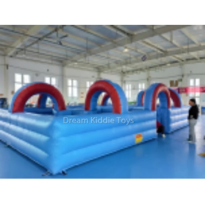 Kids Outdoor Obstacle Course Equipment - Terowongan Rintangan Tiup PVC Raksasa untuk