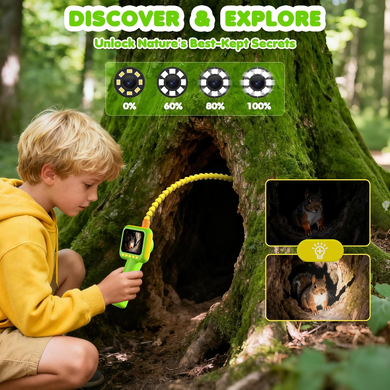 Kids Outdoor Kit - Endoskop untuk Anak-anak, Kamera Ular Borescope