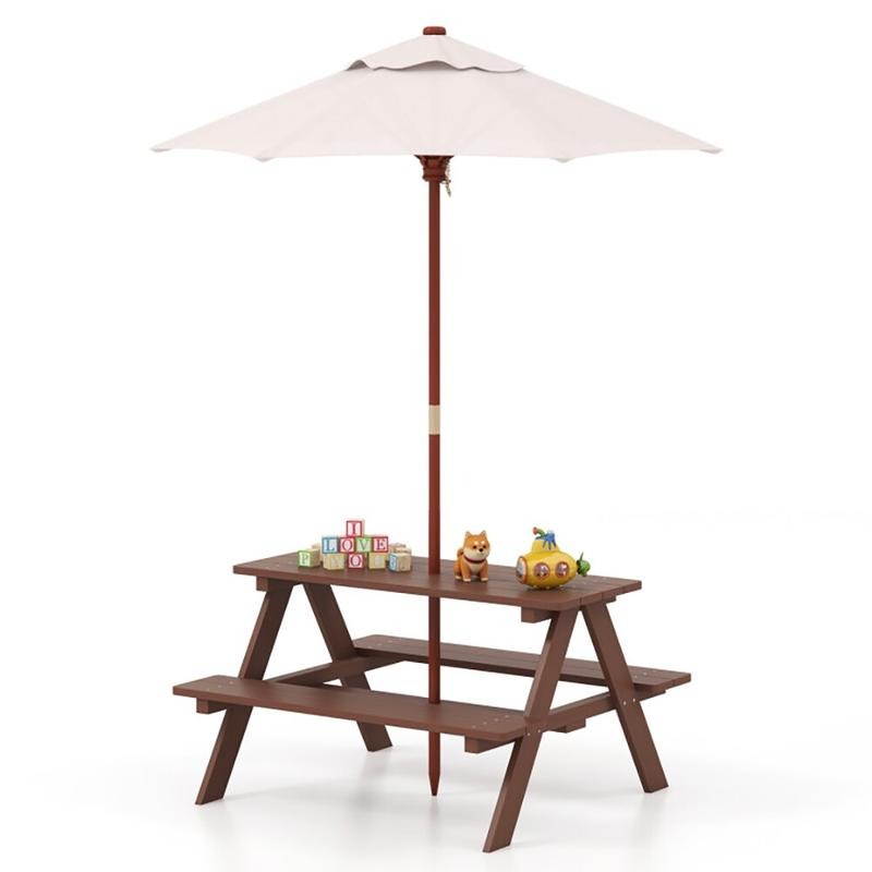 Kids Outdoor Umbrella - Set Meja Piknik Anak 4 Kursi