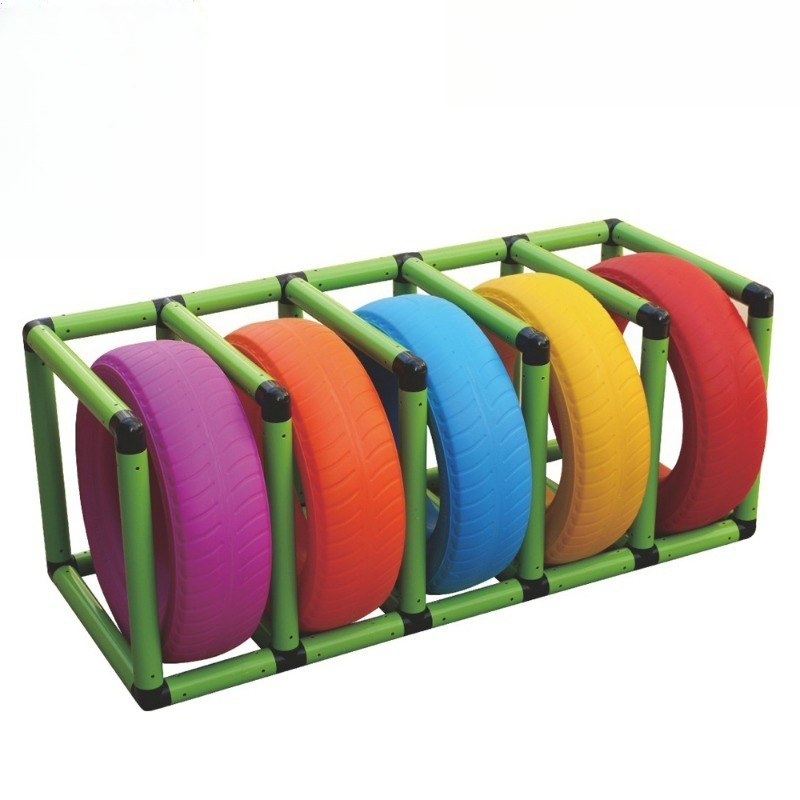 Kids Outdoor Obstacle Course Equipment - Rak Panjat Ban Rotomolding untuk Taman