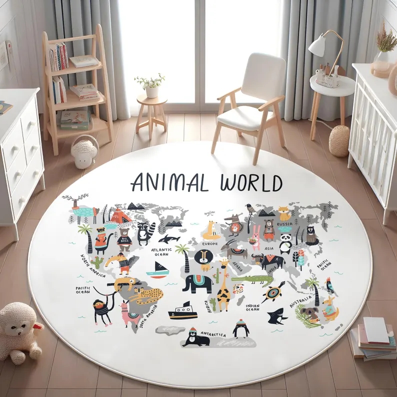 Karpet Bulat Dunia Hewan Kartu - Kids Outdoor Zoo ulasan dan harga