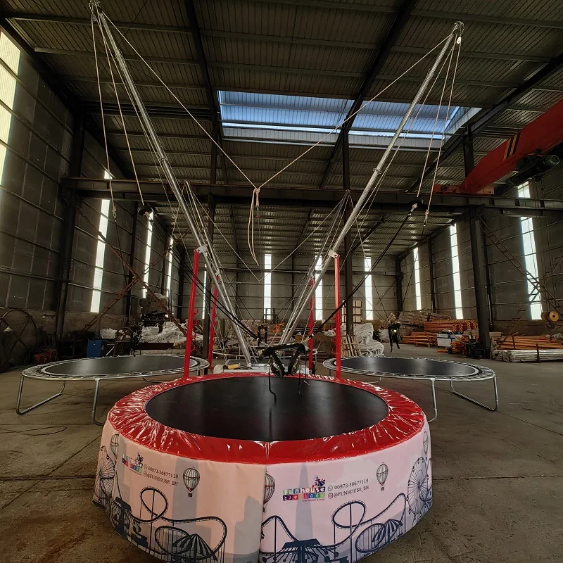 Trampolin Bungee Bulat 4 Orang - Kids Indoor Outdoor Trampoline ulasan dan harga