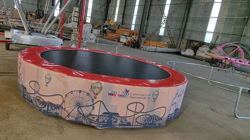 Trampolin Bungee Bulat 4 Orang - Kids Indoor Outdoor Trampoline ulasan dan harga