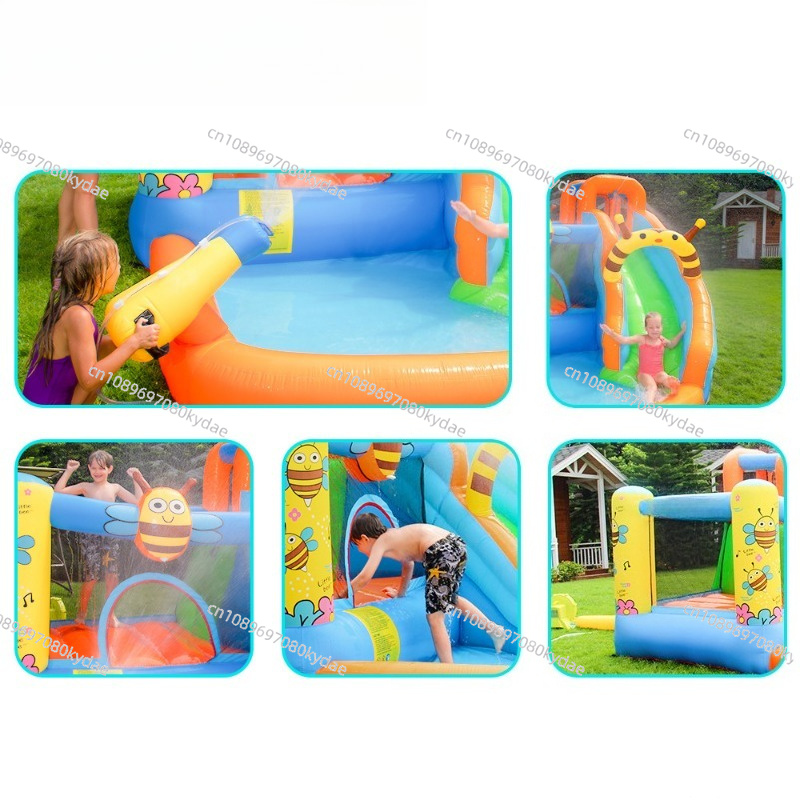 Perosotan Taman Air Kastil Lom - Kids Indoor Outdoor Trampoline ulasan dan harga