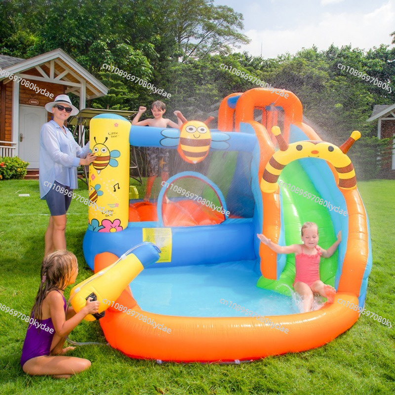 Perosotan Taman Air Kastil Lom - Kids Indoor Outdoor Trampoline ulasan dan harga