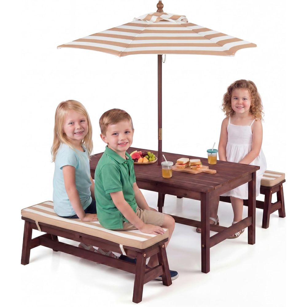 Meja Piknik Anak, Meja Besar 4 - Kids Outdoor Umbrella ulasan dan harga
