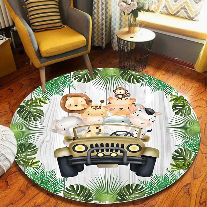 Karpet Bulat Motif Hewan Safar - Kids Outdoor Zoo ulasan dan harga