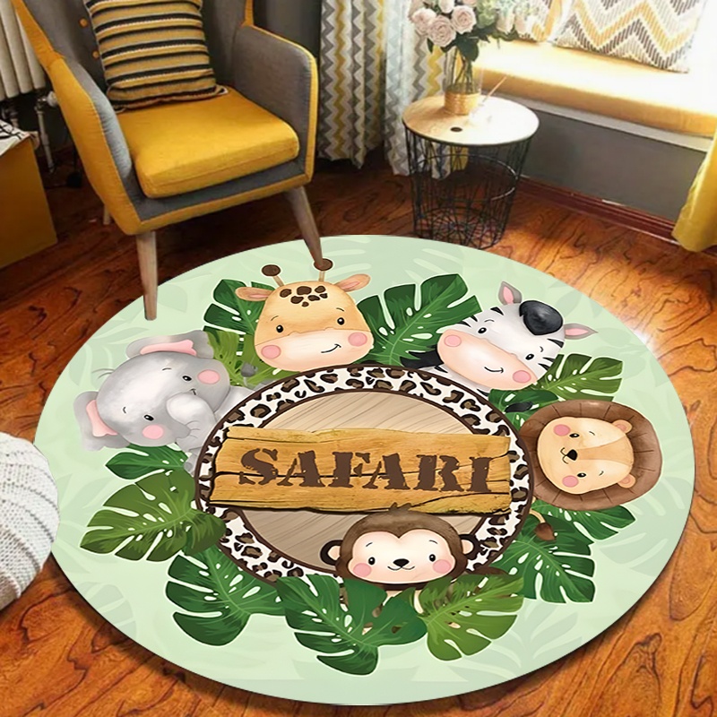 Karpet Bulat Motif Hewan Safar - Kids Outdoor Zoo ulasan dan harga