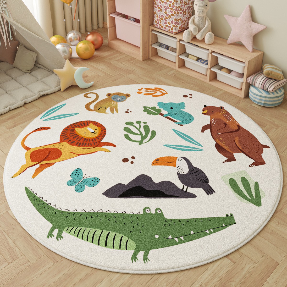 Karpet Bulat Anak-Anak Bertema - Kids Outdoor Adventure Park ulasan dan harga