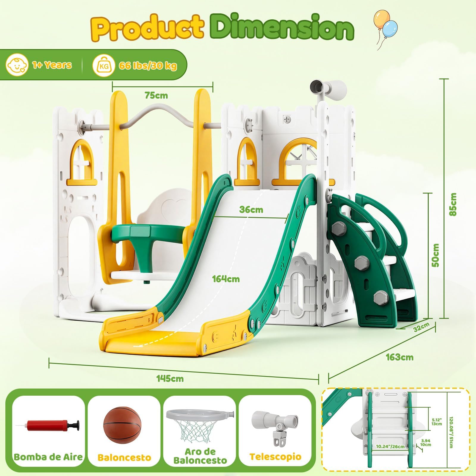 7 in 1 Set Perosotan dan Ayuna - Kids Outdoor Swing ulasan dan harga