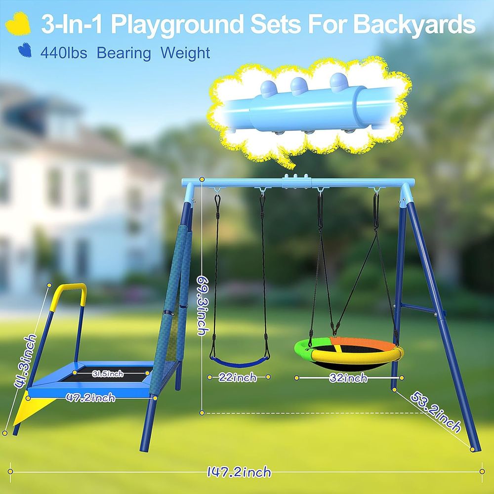 Ayunan Anak 3-in-1 dengan Tali - Kids Outdoor Zone ulasan dan harga