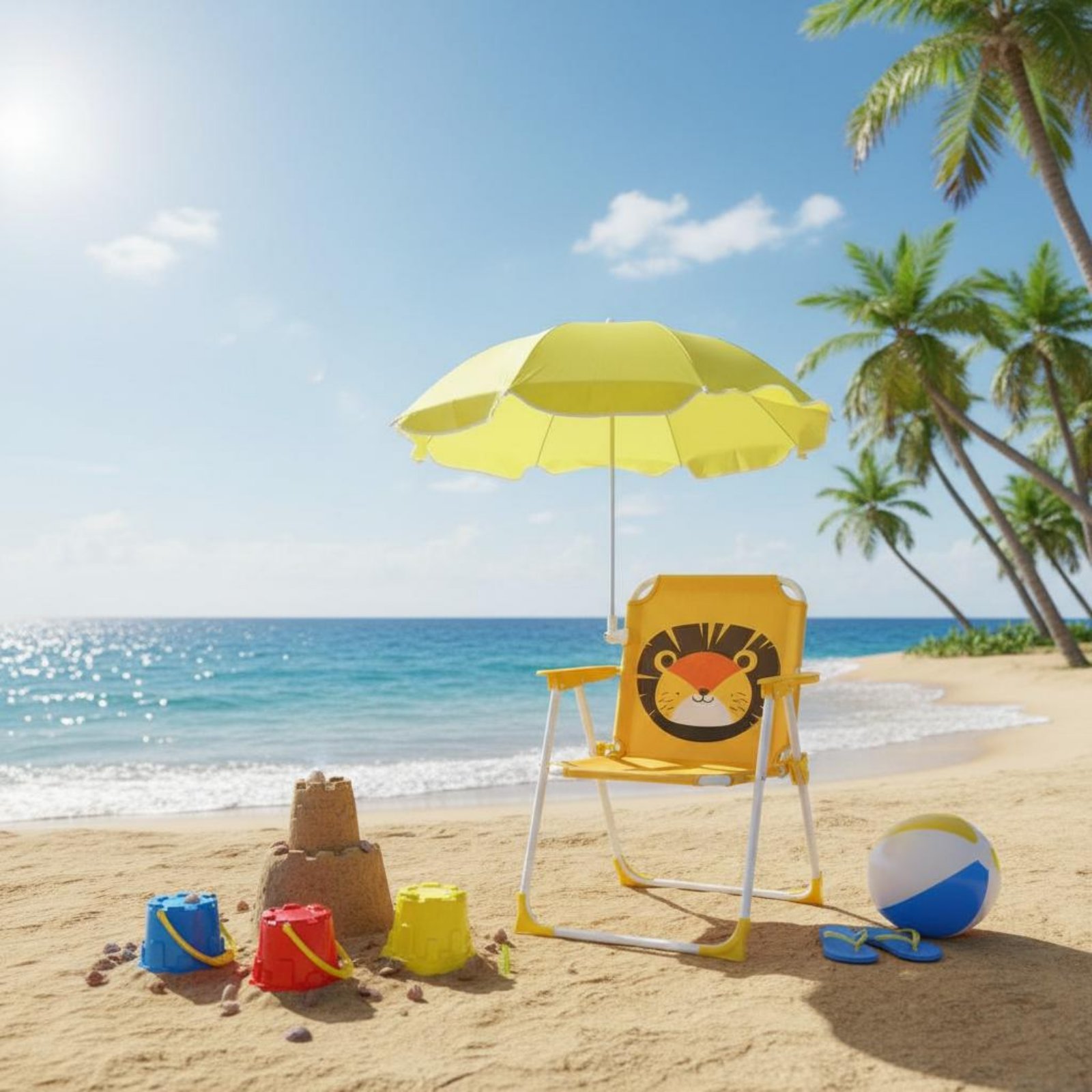 Kursi Pantai Anak dengan Payun - Kids Outdoor Umbrella ulasan dan harga