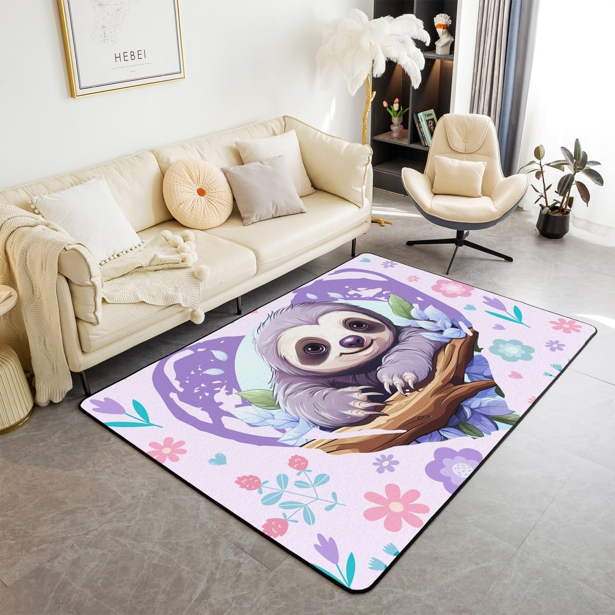 Karpet Area Sloth Lucu Dekoras - Kids Outdoor Zoo ulasan dan harga