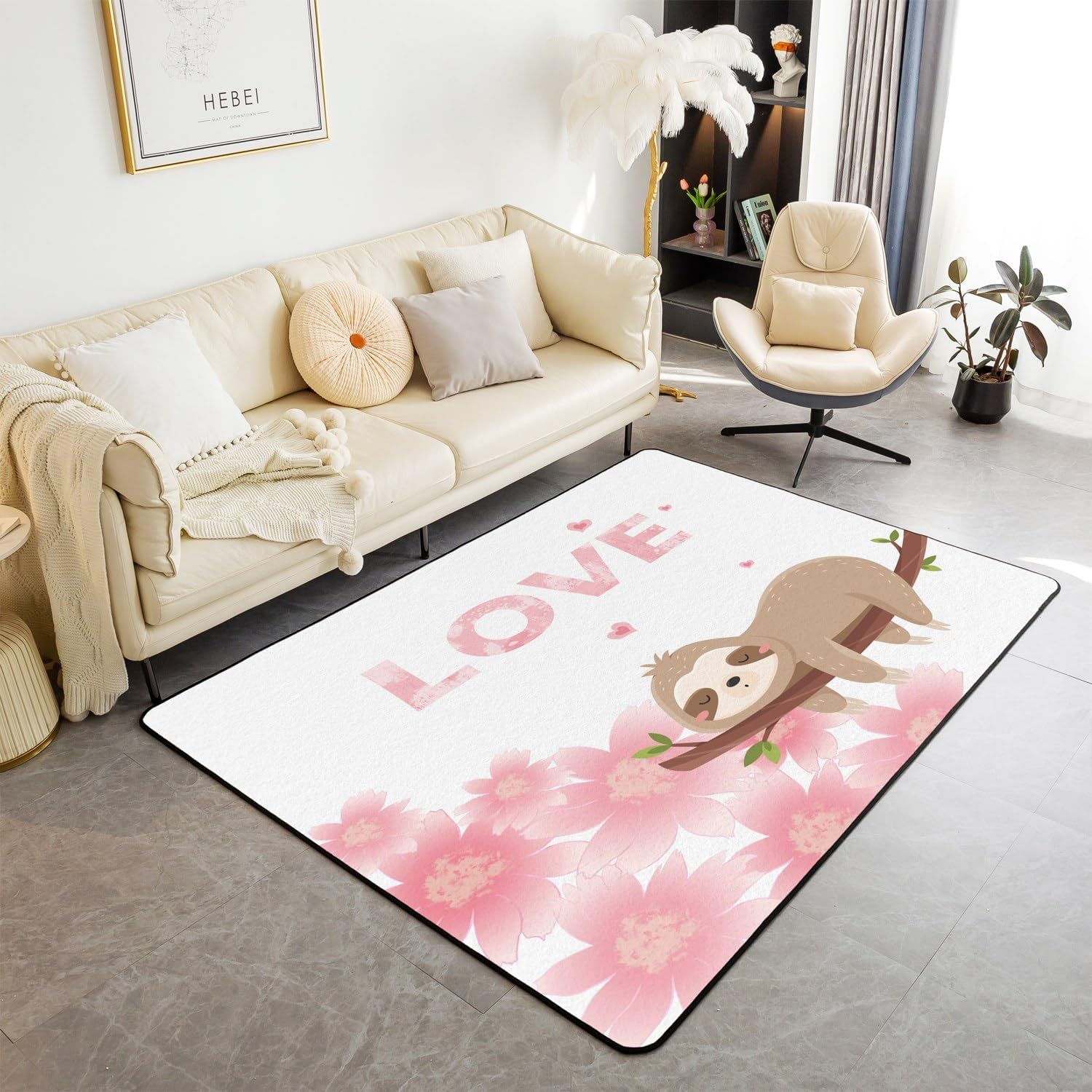 Karpet Area Sloth Lucu Dekoras - Kids Outdoor Zoo ulasan dan harga