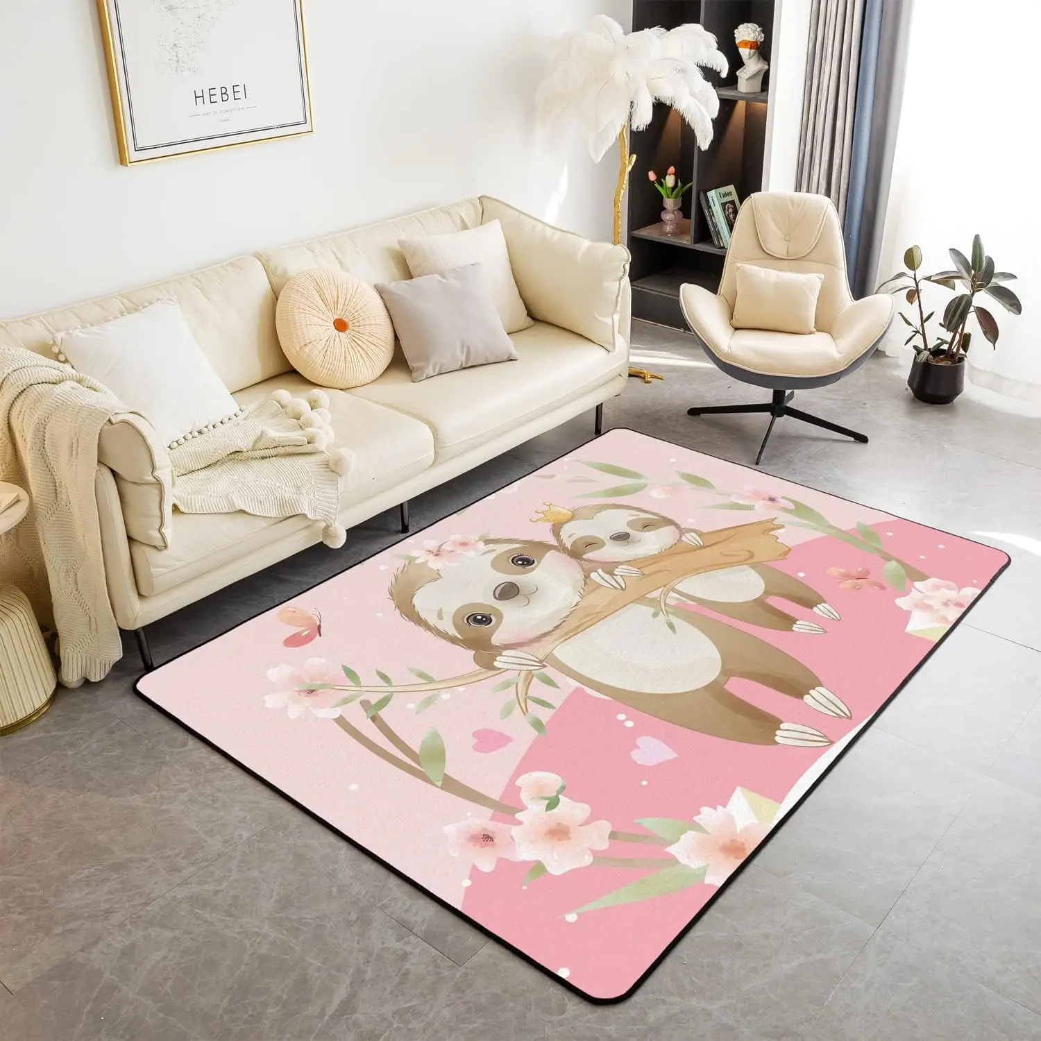 Karpet Area Sloth Lucu Dekoras - Kids Outdoor Zoo ulasan dan harga