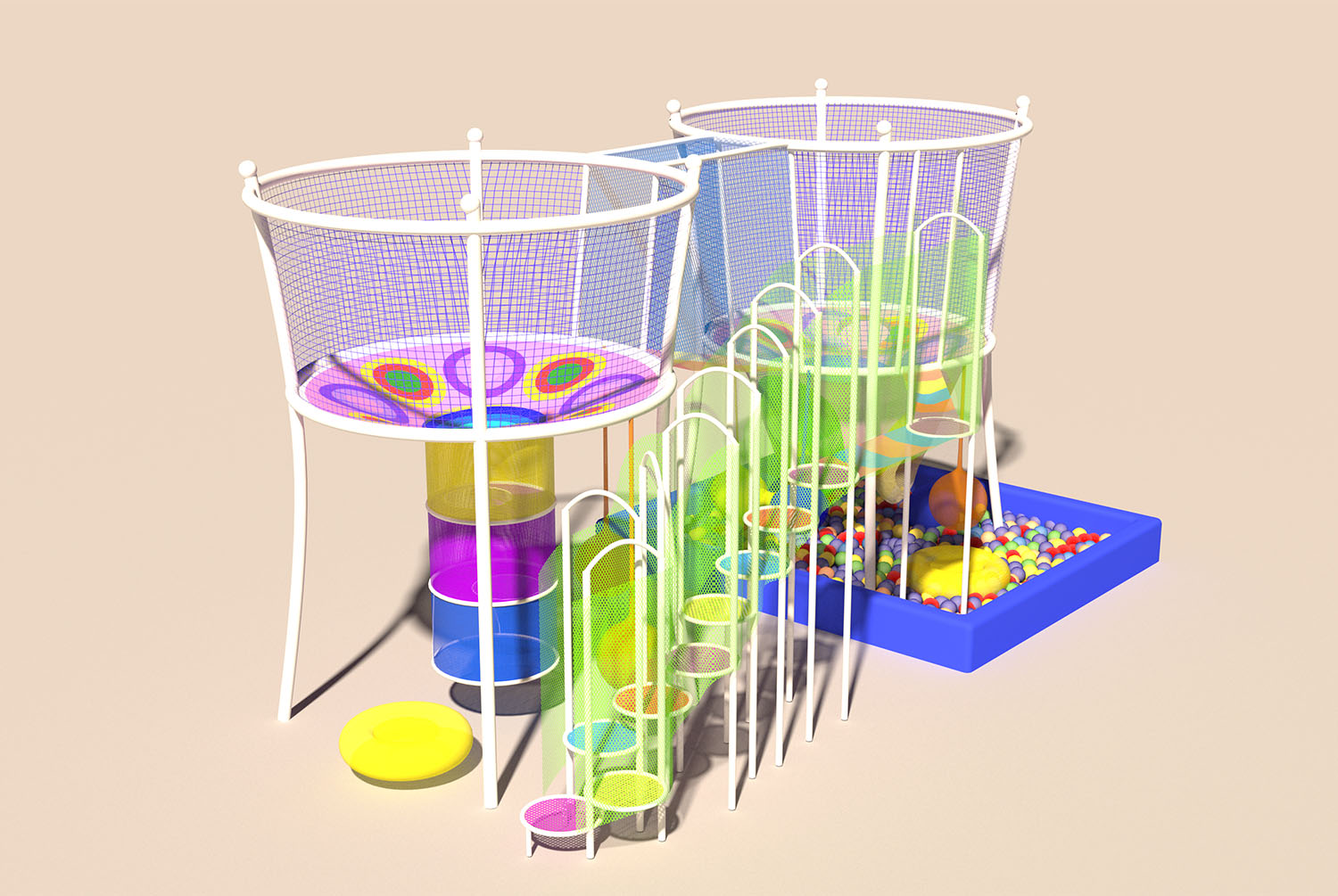 Wahana Bermain Rainbow Net Pla - Kids Outdoor Adventure Park ulasan dan harga