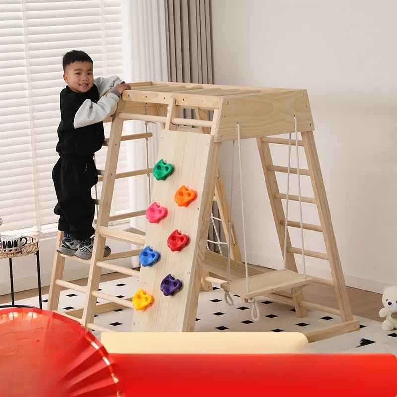 JMZ Peralatan Bermain Kayu unt - Kids Outdoor Jungle Gym With Slide ulasan dan harga