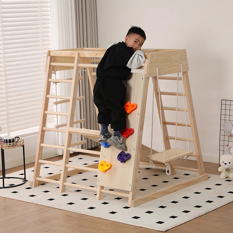 JMZ Peralatan Bermain Kayu unt - Kids Outdoor Jungle Gym With Slide ulasan dan harga