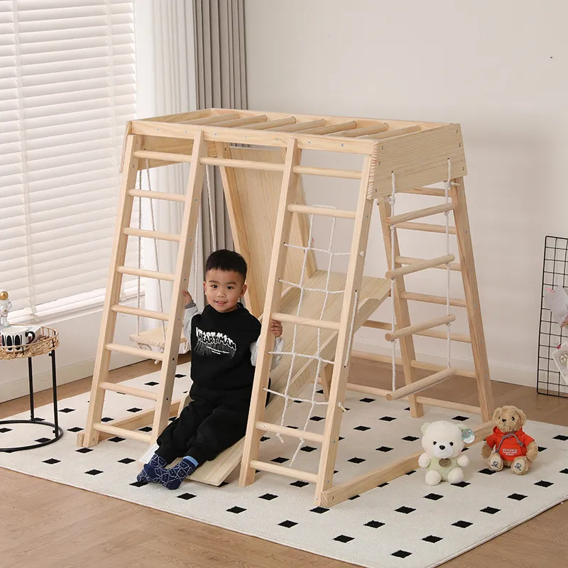 JMZ Peralatan Bermain Kayu unt - Kids Outdoor Jungle Gym With Slide ulasan dan harga