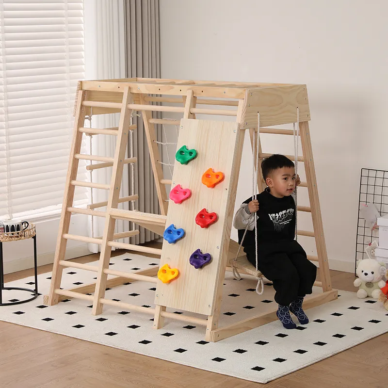 JMZ Peralatan Bermain Kayu unt - Kids Outdoor Jungle Gym With Slide ulasan dan harga