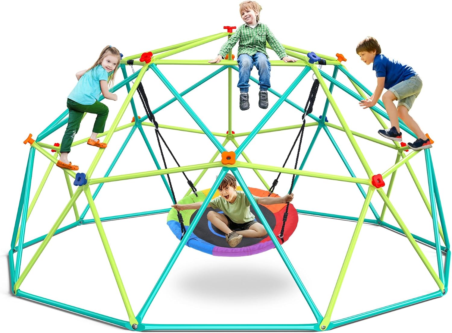 Set Ayunan Kubah Panjat 10 kak - Kids Outdoor Swing ulasan dan harga