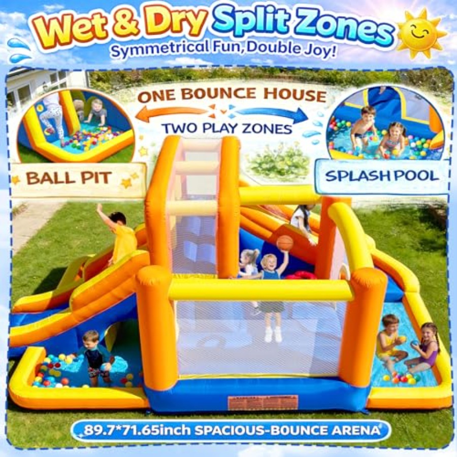 Kombinasi rumah lompat dan sel - Kids Outdoor Zone ulasan dan harga